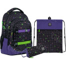 РЮКЗАК ШКОЛЬНЫЙ КАРКАСНЫЙ + СУМКА ДЛЯ ОБУВИ + ПЕНАЛ KITE SET_WK22727M5