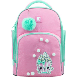 РЮКЗАК ШКОЛЬНЫЙ ПОЛУКАРКАСНЫЙ С LED-ПОДСВЕТКОЙ CAT CORN K22-706M-1 (LED) KITE, ОРТОПЕДИЧЕСКАЯ СПИНКА