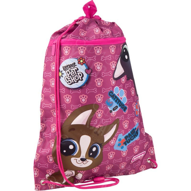 СУМКА ДЛЯ СМЕННОЙ ОБУВИ С КАРМАНОМ 46Х33 СМ  KITE  PS19-601M