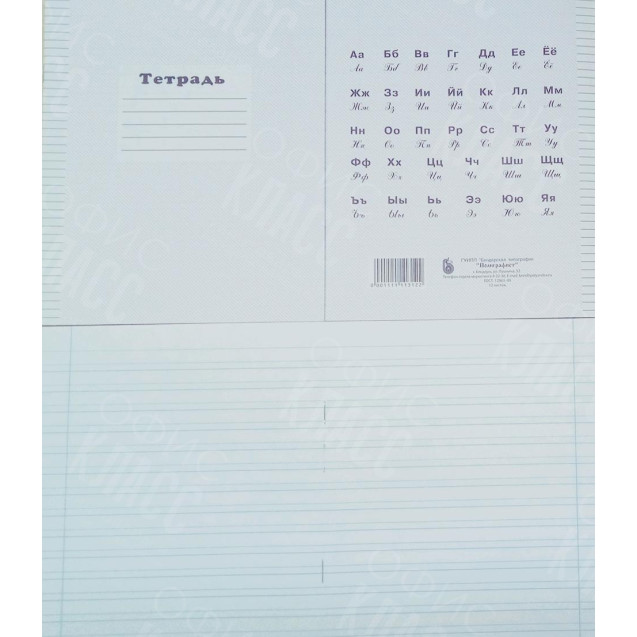 ТЕТРАДЬ 12 ЛИСТОВ  ПОЛИГРАФИСТ (БЕНДЕРЫ)  УЗКАЯ ЛИНИЯ