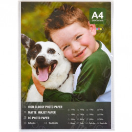 ФОТОБУМАГА А4 ПЛ.   160  Г/М², 20 ЛИСТОВ, ГЛЯНЦЕВАЯ 4–195