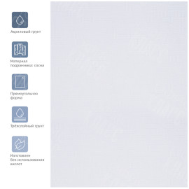 ХОЛСТ НА ПОДРАМНИКЕ 100% ХЛОПОК 400Г/М² 40Х50 280994 ГАММА