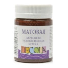 КРАСКА АКРИЛОВАЯ МАТОВАЯ КОРИЧНЕВАЯ 50МЛ DECOLA 14328419