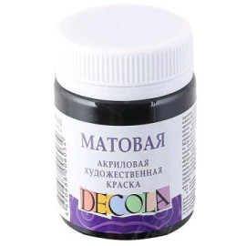 КРАСКА АКРИЛОВАЯ МАТОВАЯ ЧЕРНАЯ 50МЛ DECOLA 14328810