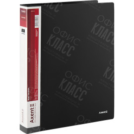 ПАПКА НА 4-Х КОЛЬЦАХ AXENT 1208-01-A, А4, 35 ММ, ЧЕРНАЯ