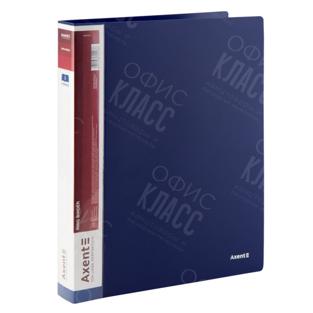 ПАПКА НА 4-Х КОЛЬЦАХ AXENT 1208-02-A, А4, 35 ММ, СИНЯЯ