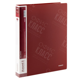 ПАПКА НА 4-Х КОЛЬЦАХ AXENT 1208-04-A, А4, 35 ММ, БОРДОВАЯ