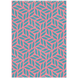 БЛОКНОТ НА СПИРАЛИ AXENT D8013-05, А4, 48 ЛИСТОВ, КЛЕТКА, РОЗОВЫЙ