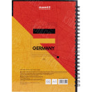 БЛОКНОТ НА СПИРАЛИ AXENT FLAGS BERLIN 8032-05-A, A5, 145X210 ММ, 96 ЛИСТОВ, КЛЕТКА, ТВЕРДАЯ ОБЛОЖКА