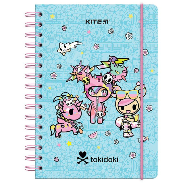 БЛОКНОТ НА СПИРАЛИ TOKIDOKI TK24-190, A5, 80 ЛИСТОВ, КЛЕТКА