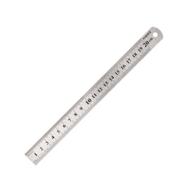 ЛИНЕЙКА 20 СМ AXENT 7720-A, МЕТАЛЛИЧЕСКАЯ