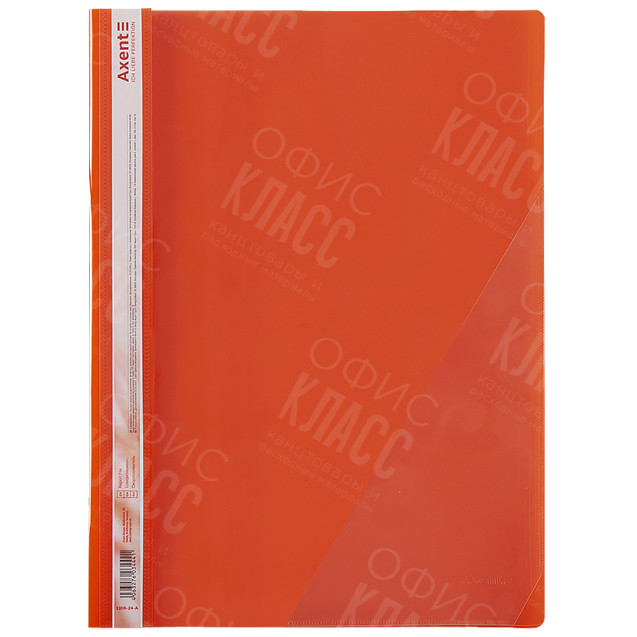 СКОРОСШИВАТЕЛЬ С УГЛОВЫМ КАРМАНОМ AXENT 1306-24-A, А4, КРАСНЫЙ