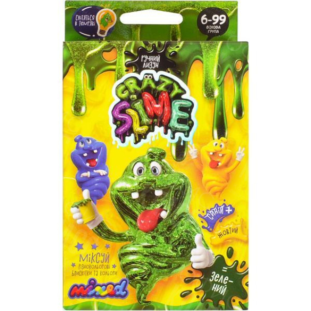 НАБОР ДЛЯ ОПЫТОВ  "CRAZY SLIME" РУЧНОЙ ЛИЗУН МИНИ  DANKOTOYS SLM-02-01