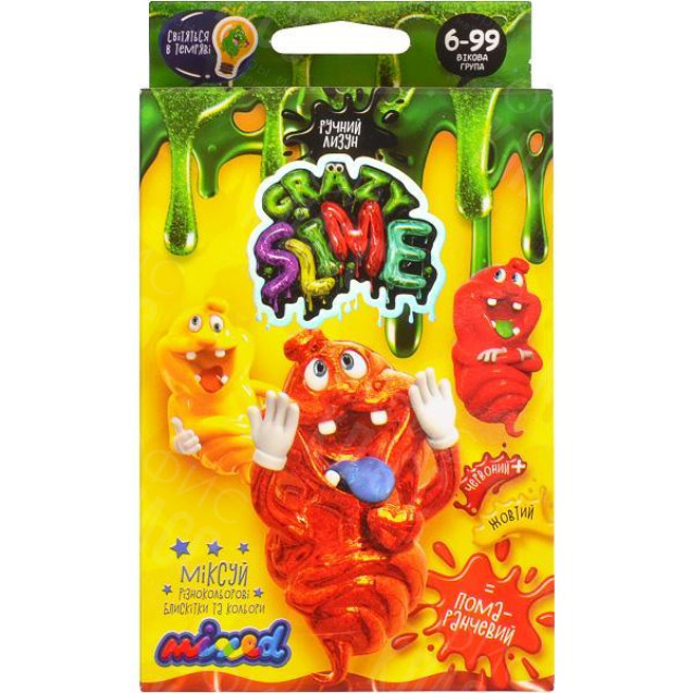 НАБОР ДЛЯ ОПЫТОВ  "CRAZY SLIME" РУЧНОЙ ЛИЗУН МИНИ  DANKOTOYS SLM-02-03