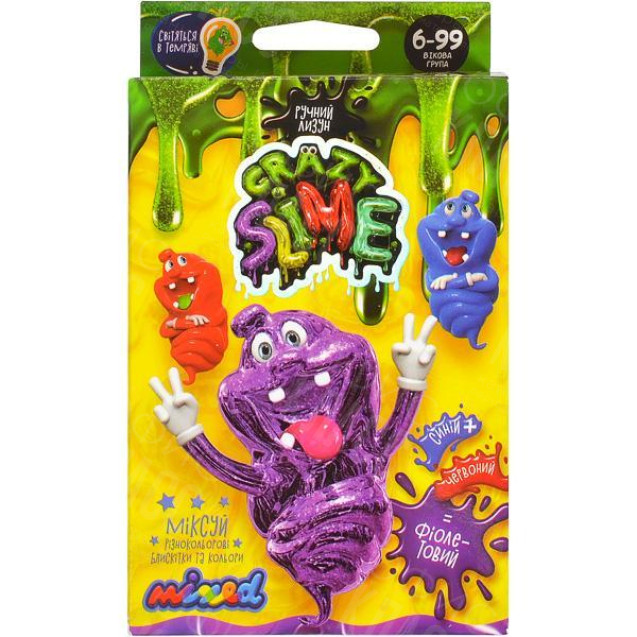 НАБОР ДЛЯ ОПЫТОВ  "CRAZY SLIME" РУЧНОЙ ЛИЗУН МИНИ  DANKOTOYS SLM-02-04