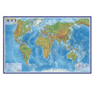 КАРТА МИРА ФИЗИЧЕСКАЯ 101Х66СМ 1:29М НАСТЕННАЯ С ЛАМИНАЦ ГЛОБЕН