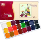КРАСКИ 24 ЦВЕТА АКВАРЕЛЬНЫЕ МЕДОВЫЕ ЛЮКС НАБОР БЕЗ КИСТИ 14C 1039-08 ЛУЧ