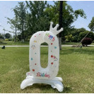 СТОЯЩИЙ ЦИФРОВОЙ ШАР (0) С КОРОНОЙ 69СМ