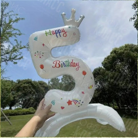 СТОЯЩИЙ ЦИФРОВОЙ ШАР (5) С КОРОНОЙ 69СМ