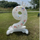 СТОЯЩИЙ ЦИФРОВОЙ ШАР (9) С КОРОНОЙ 69СМ