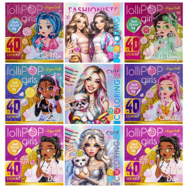 РАСКРАСКА 200Х200ММ С НАКЛЕЙКАМИ 8 ЛИСТОВ 228785/P098/1-9