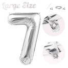СЕРЕБРЯНЫЙ ВОЗДУШНЫЙ ШАР 83СМ ЦИФРА 7