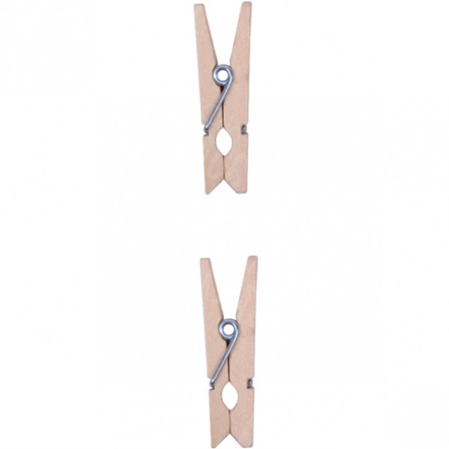 ПРИЩЕПКИ ДЕРЕВЯННЫЕ ДЕКОРАТИВНЫЕ ПРОСТЫЕ 20  ШТ 3,5×0,6  СМ 4–203