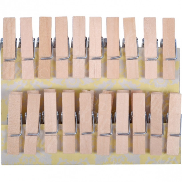 ПРИЩЕПКИ ДЕРЕВЯННЫЕ ДЕКОРАТИВНЫЕ ПРОСТЫЕ 20  ШТ 3,5×0,6  СМ 4–203
