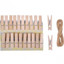 ПРИЩЕПКИ ДЕРЕВЯННЫЕ ДЕКОРАТИВНЫЕ ПРОСТЫЕ 20  ШТ 3,5×0,6  СМ 4–203