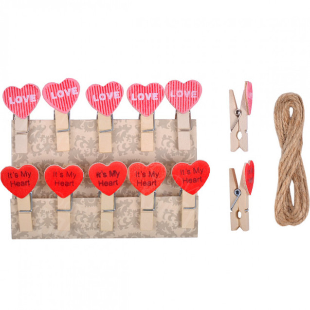 ПРИЩЕПКИ ДЕРЕВЯННЫЕ ДЕКОРАТИВНЫЕ С ФИГУРКОЙ 10ШТ 3,5*0,6СМ 4-201