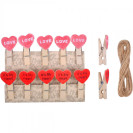 ПРИЩЕПКИ ДЕРЕВЯННЫЕ ДЕКОРАТИВНЫЕ С ФИГУРКОЙ 10ШТ 3,5*0,6СМ 4-201