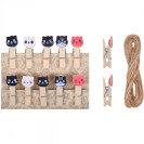 ПРИЩЕПКИ ДЕРЕВЯННЫЕ ДЕКОРАТИВНЫЕ С ФИГУРКОЙ 10ШТ 3,5*0,6СМ 4-201