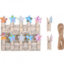 ПРИЩЕПКИ ДЕРЕВЯННЫЕ ДЕКОРАТИВНЫЕ С ФИГУРКОЙ 10ШТ 3,5*0,6СМ 4-201