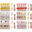 ПРИЩЕПКИ ДЕРЕВЯННЫЕ ДЕКОРАТИВНЫЕ С ФИГУРКОЙ 10ШТ 3,5*0,6СМ 4-201