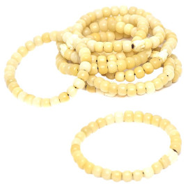 БРАСЛЕТ 007 ИЗ БУСИН НА РЕЗИНКЕ СО СЛОНИКОМ