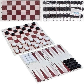 НАБОР ДЕТСКИЙ "ШАШКИ + НАРДЫ " BS-034