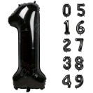 ЧЕРНЫЙ ВОЗДУШНЫЙ ШАР 66СМ ЦИФРА 1