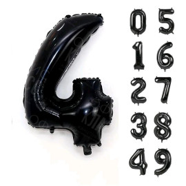 ЧЕРНЫЙ ВОЗДУШНЫЙ ШАР 66СМ ЦИФРА 4