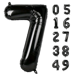 ЧЕРНЫЙ ВОЗДУШНЫЙ ШАР 66СМ ЦИФРА 7