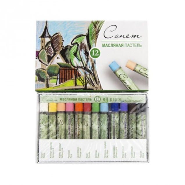 ПАСТЕЛЬ 12 ЦВЕТОВ МАСЛЯНАЯ СОНЕТ 7041155