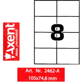 ЭТИКЕТКА САМОКЛЕЯЩАЯ 8ШТ 105ММ*74,6ММ AXENT 2462
