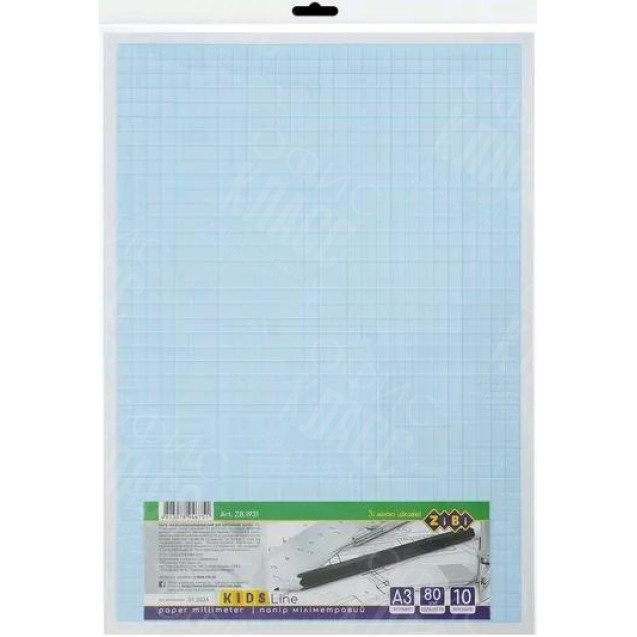 БУМАГА МИЛЛИМЕТРОВАЯ 10Л А3 ZB.1931 ZIBI