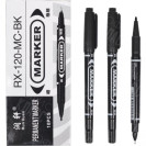 МАРКЕР 2-Х СТОРОННИЙ ЧЕРНЫЙ RX-120