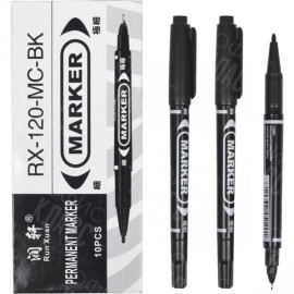 МАРКЕР 2-Х СТОРОННИЙ ЧЕРНЫЙ RX-120