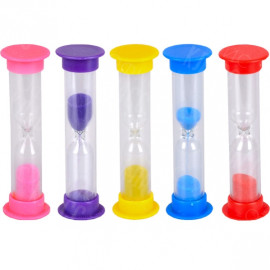 ПЕСОЧНЫЕ ЧАСЫ НА 5 МИНУТ СТЕКЛО В ТУБУСЕ 2Х9СМ