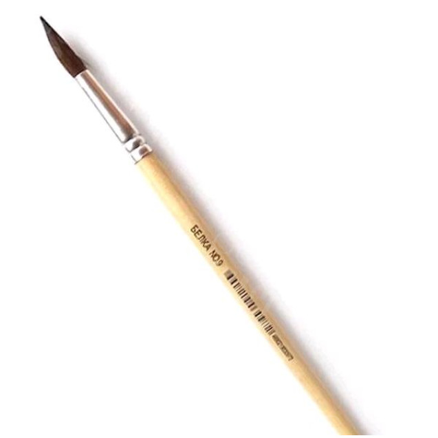 КИСТЬ БЕЛКА КРУГЛАЯ N9