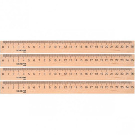 ЛИНЕЙКА  25 СМ ДЕРЕВЯННАЯ