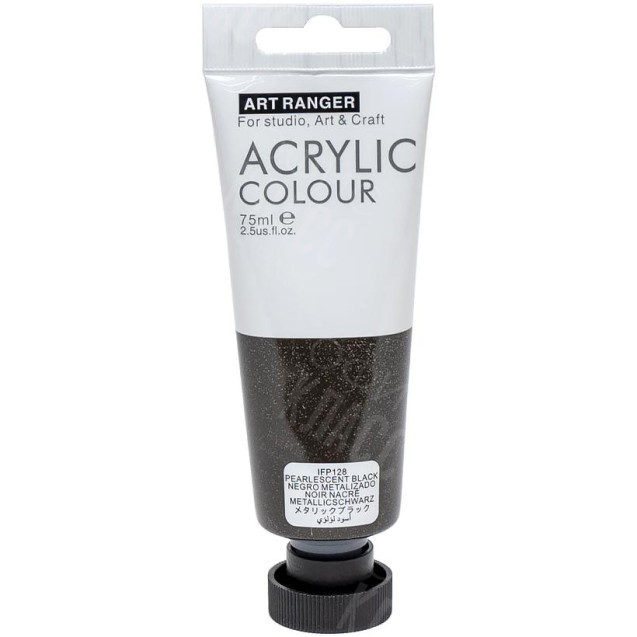 КРАСКА "ART RANGER" ACRYLIC 128 "METALLIC BLACK" 75МЛ