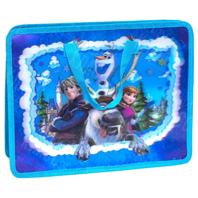 ПОРТФЕЛЬ - ПАПКА ДЕТСКАЯ 3D "ХОЛОДНОЕ СЕРДЦЕ" 33*26,5*8,5СМ 211083
