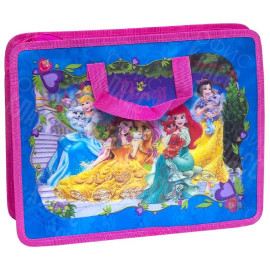 ПОРТФЕЛЬ - ПАПКА ДЕТСКАЯ 3D "ПРИНЦЕССЫ" 33*26,5*8,5СМ 211089